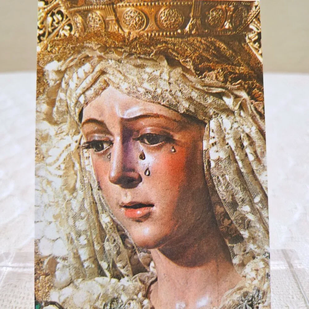 Vintage Virgin of Hope of Macarena Catholic Seville Spain Spanish Postcard Unp